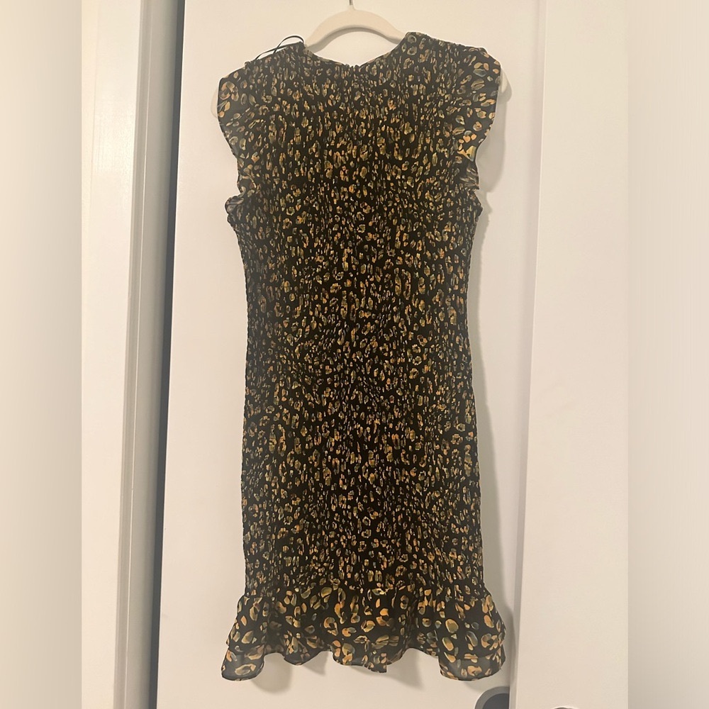 Lost + Wander Black Floral Print Mini Dress, Medium